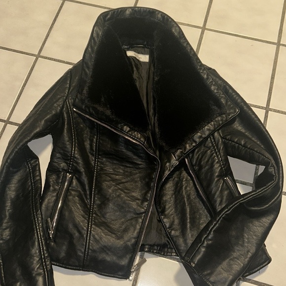 Wildflowers Biker faux fur jacket - Picture 3 of 6